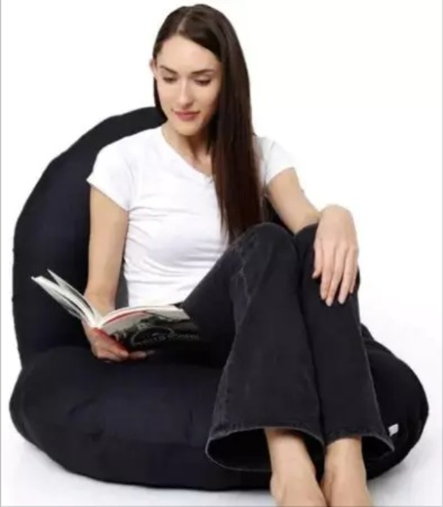 Woman sitting on a Momsyard full body pillow
